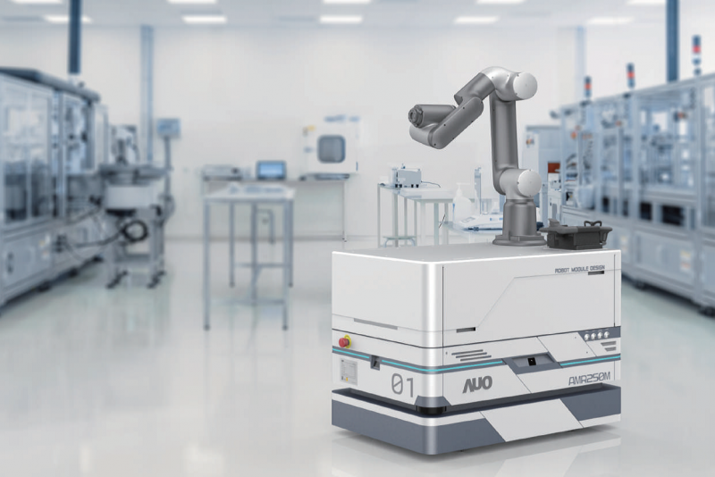 杏彩整合AI人工智慧、IoT物聯網與Cloud雲端平台服務，開發模組化AMR 250M自主移動機器人，滿足多元自動化生產需求，在智慧工廠中扮演著串接和搬運的角色